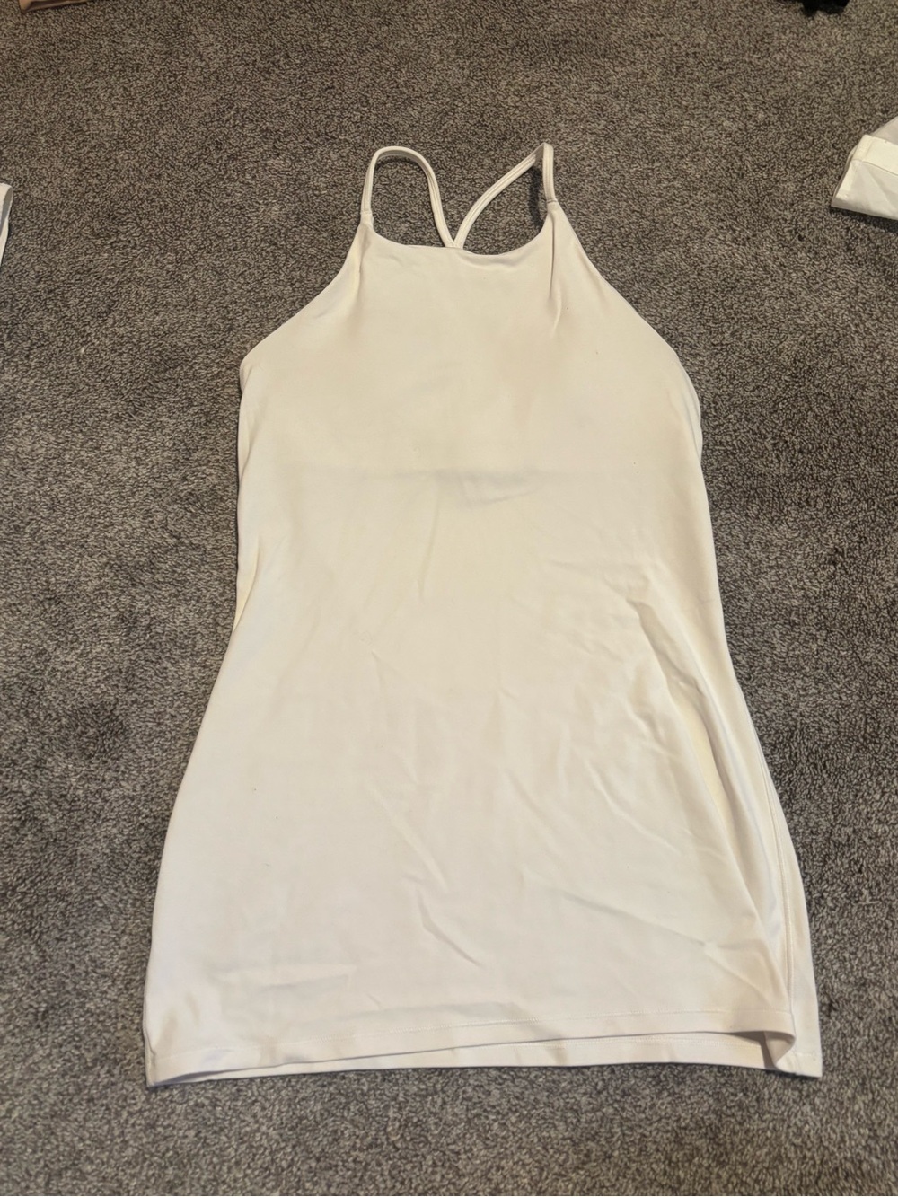 lululemon athletica Cream Racerback Tank Dress